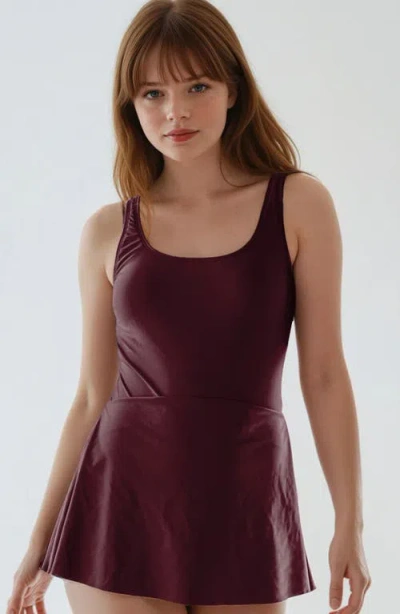 CALYPSA CALYPSA HAYLEY TANKINI-STYLE SWIM DRESS WITH ADJUSTABLE STRAPS AND HIDDEN BIKINI BOTTOMS