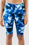 Calypsa Long Bike Swim Shorts In Blue