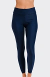 Calypsa Long Swim Leggings In Blue