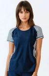 Calypsa Loose Fit Adele Swim Top In Multi