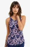 Calypsa Maya Tankini Swim Top With Removable Cups In Blue