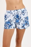 Calypsa Plus Size 2"-3" Board Shorts In Blue