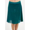 Calypsa Plus Size 3in1 Swim Skirt With Attached Shorts In Green