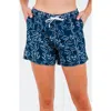 Calypsa Plus Size 4" Board Shorts In Blue