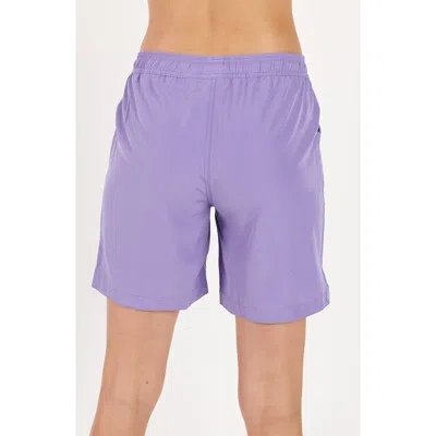 Calypsa Plus Size 7" Board Shorts In Purple