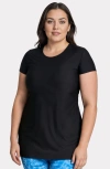 Calypsa Plus Size Anna Swim Tunic In Black