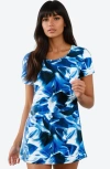 Calypsa Plus Size Anna Swim Tunic In Blue