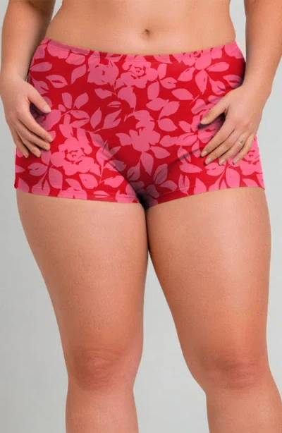 Calypsa Plus Size Boyshorts In Pink