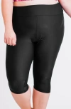 Calypsa Plus Size Capri Swim Leggings In Multi