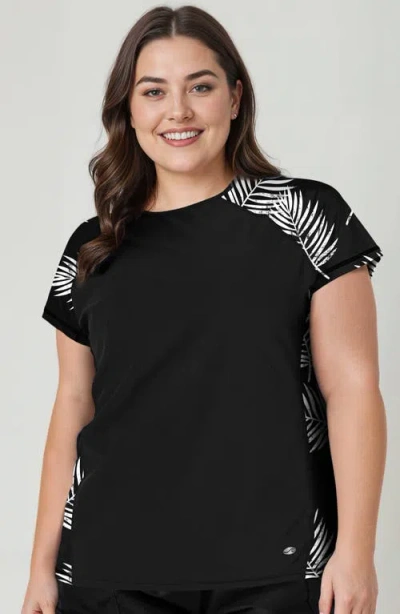 Calypsa Plus Size Loose Fit Adele Swim Top In Black