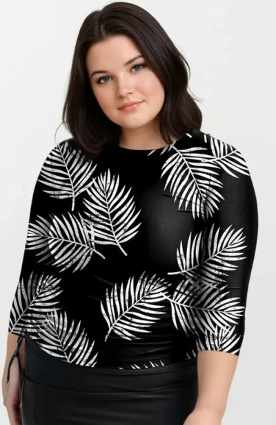 Calypsa Plus Size Margaux Swim Top In Black