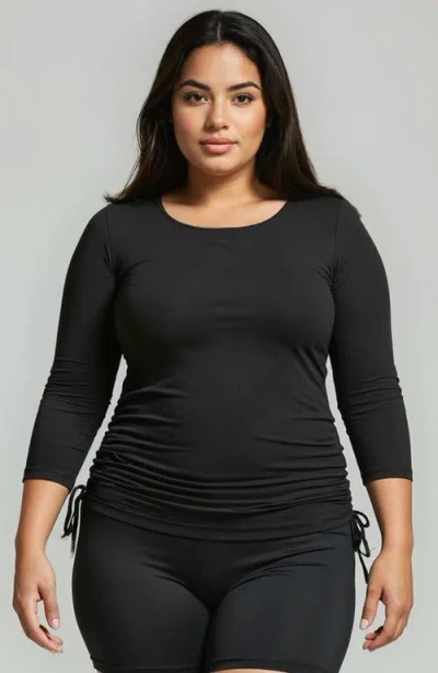 Calypsa Plus Size Margaux Swim Top In Black