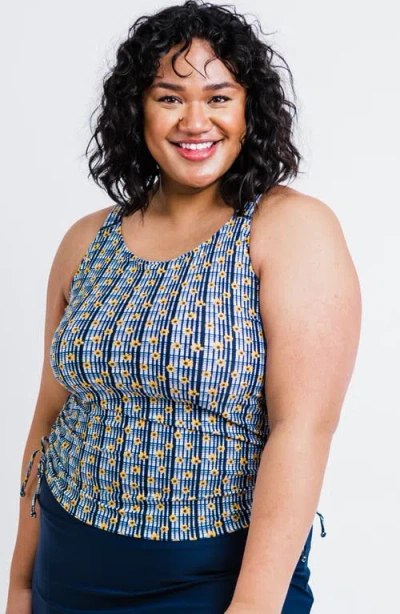 Calypsa Plus Size Maya Tankini Swim Top With Built-in Bra