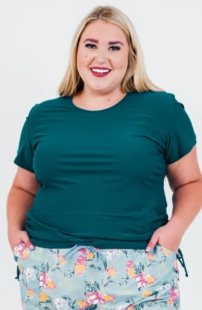 CALYPSA CALYPSA PLUS SIZE SHORT SLEEVE ADELE SWIM TOP