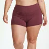 Calypsa Plus Size Swim Shorts In Purple
