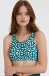 Calypsa Racerback Swim Bra In Multi
