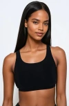 Calypsa Racerback Swim Bra With Removable Cups In Black
