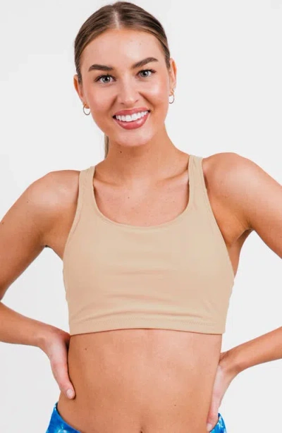 CALYPSA CALYPSA RACERBACK SWIM BRA WITH REMOVABLE CUPS