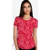 Calypsa Short Sleeve Adele Swim Top In Red