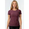 Calypsa Short Sleeve Adele Swim Top In Red