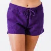 Calypsa Women's Short Board Shorts In Beige