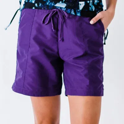 Calypsa Women's 7" Board Shorts In Beige
