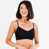 Calypsa Women's Adjustable Strap Swim Bra In Black