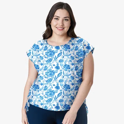Calypsa Women's Daphne Loose Fit Swim Top In Multi