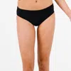 Calypsa Women's Full Coverage Bikini Bottom In Black