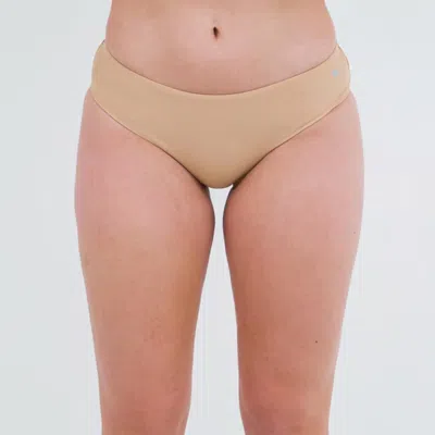Calypsa Women's Full Coverage Bikini Bottom In Gold