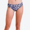 Calypsa Women's Full Coverage Bikini Bottom - Patterns In Black