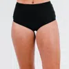 Calypsa High-waisted Bikini Bottom In Black