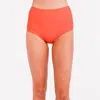 Calypsa Women's Full Coverage High Waisted Bikini Bottom In Orange