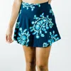 CALYPSA WOMEN'S HIGH WAISTED FLOWY SWIM SKIRT WITH SHORTS