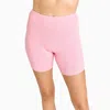 Calypsa Women's High Waisted Mid-thigh Swim Shorts In Multi