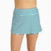 CALYPSA WOMEN'S HIGH WAISTED MINI SWIM SKIRT WITH SHORTS