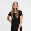 Calypsa Loose Fit Adele Swim Top In Black