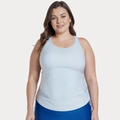 CALYPSA WOMEN'S MAYA TANKINI SWIM TOP WITH BUILT-IN BRA