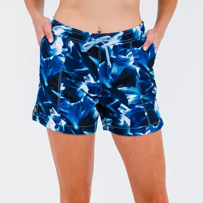 Calypsa Women's Mid-thigh Board Shorts In Multi