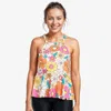 Calypsa Women's Peplum Tankini Scarlett Swim Top In Multi