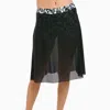 Calypsa Women's Plus 3in1 Swim Skirt With Attached Shorts In Multi