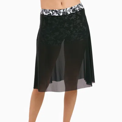 Calypsa Women's Plus 3in1 Swim Skirt With Attached Shorts In Multi