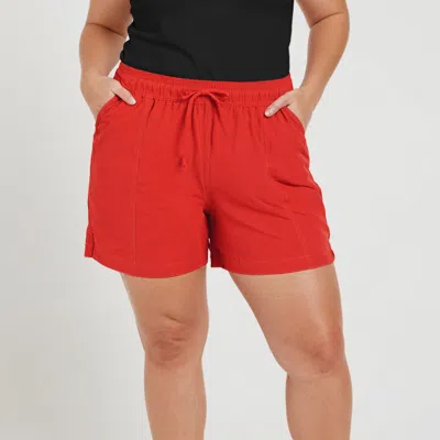 Calypsa Women's Plus 4" Board Shorts In Red