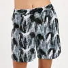 Calypsa Women's Plus 7" Board Shorts - Patterns In Grey