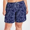 Calypsa Plus Size 7" Board Shorts In Blue