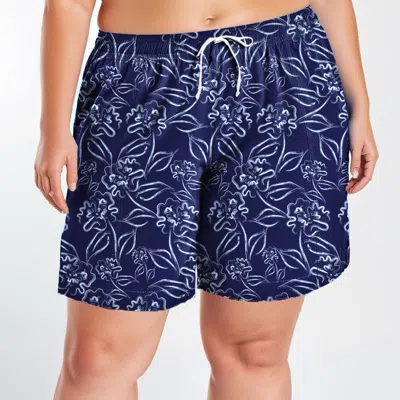 CALYPSA WOMEN'S PLUS 7" BOARD SHORTS - PATTERNS