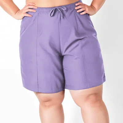Calypsa Women's Plus 7" Board Shorts In Purple