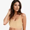 Calypsa Women's Plus Adjustable Strap Clasp Swim Bra In Gold