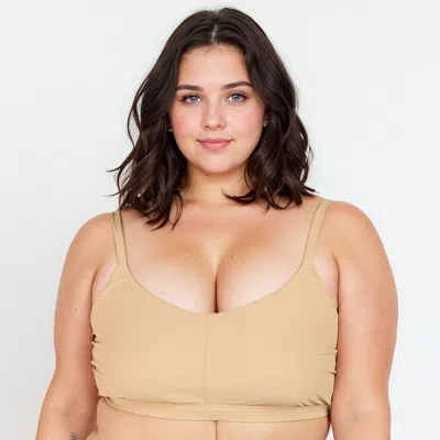 CALYPSA WOMEN'S PLUS ADJUSTABLE STRAP CLASP SWIM BRA