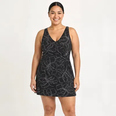 Calypsa Women's Plus Alana Swim Dress In Multi